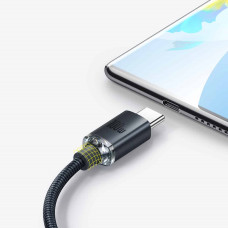 Кабель Baseus Crystal Shine Series Fast Charging Data Cable USB to Type-C 100W 1.2m Black