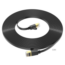 Мережевий кабель HOCO US07 General pure copper flat network cable(L=10M) Black