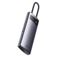 USB-хаб Baseus Metal Gleam Series 4-in-1 Multifunctional Type-C HUB Docking Station Gray（Type-C to USB3.0*4）