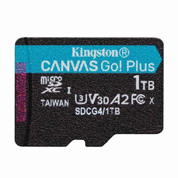Карта пам'яті microSDXC (UHS-1 U3) Kingston Canvas Go! Plus 1Tb class 10 A2 V30 (R200MB/s, W-160MB/s)