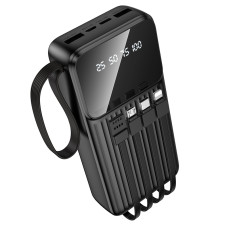 Зовнішній акумулятор BOROFONE BJ76A Smart power bank with 4 cables(20000mAh) Black