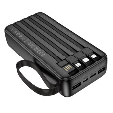 Зовнішній акумулятор BOROFONE BJ76A Smart power bank with 4 cables(20000mAh) Black
