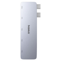 USB-хаб Baseus UltraJoy Series 5-Port HUB Space Grey (USB-C*2 to USB-C 40Gbps*1+HDMI 4K@30Hz*1+USB3.0*3）