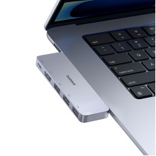 USB-хаб Baseus UltraJoy Series 5-Port HUB Space Grey (USB-C*2 to USB-C 40Gbps*1+HDMI 4K@30Hz*1+USB3.0*3）