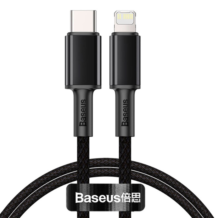 Кабель Baseus High Density Braided Fast Charging Data Cable Type-C to iP PD 20W 1m Black