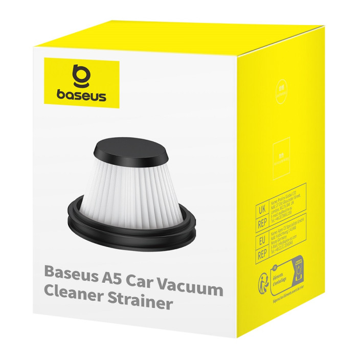 Фільтр для автомобільного пилососа Baseus A5 Car Vacuum Cleaner (16000pa) Filter (1PCS) Cluster Black