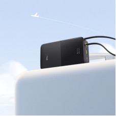 Зовнішній акумулятор Baseus EnerFill FC51 Bipow 2 Pro Digital Display Power Bank with Built-in Cable 20000mAh 22.5W Cosmic Black