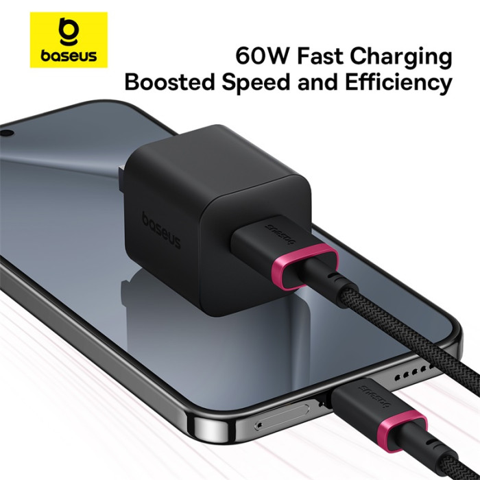 Кабель Baseus Dura Series Fast Charging Cable USB to Type-C 60W 1m Red+Black