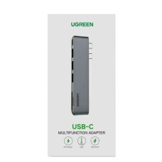 USB-Хаб UGREEN CM251 Dual USB-C To HDMI+3*USB 3.0 A+Type C Female Converter