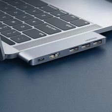 USB-Хаб UGREEN CM251 Dual USB-C To HDMI+3*USB 3.0 A+Type C Female Converter