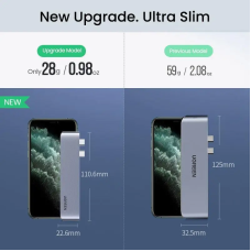 USB-Хаб UGREEN CM251 Dual USB-C To HDMI+3*USB 3.0 A+Type C Female Converter