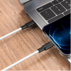 Кабель HOCO X21 Plus Type-C to iP 3A, 20W, 1m,  black and white