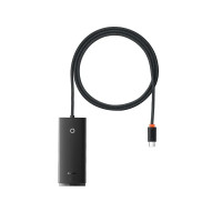 USB-хаб Baseus Lite Series 4-Port Type-C HUB Adapter (Type-C to USB 3.0*4 ) 1m Black