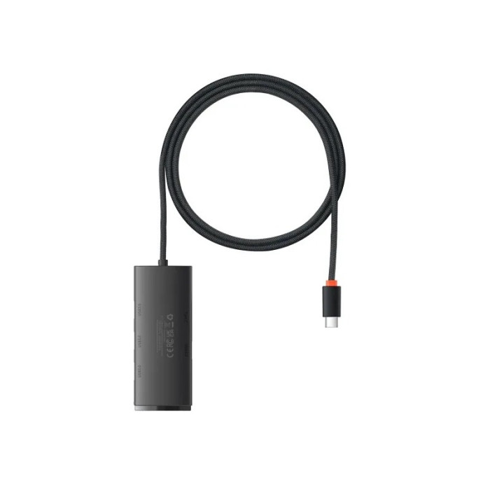 USB-хаб Baseus Lite Series 4-Port Type-C HUB Adapter (Type-C to USB 3.0*4 ) 1m Black