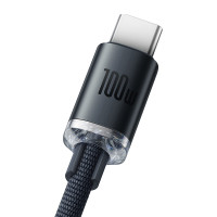 Кабель Baseus Crystal Shine Series Fast Charging Data Cable USB to Type-C 100W 2m Black
