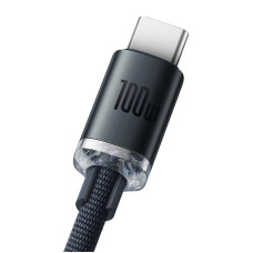 Кабель Baseus Crystal Shine Series Fast Charging Data Cable USB to Type-C 100W 2m Black