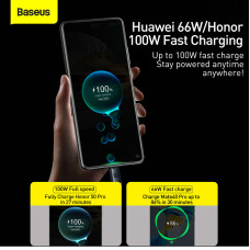 Кабель Baseus Crystal Shine Series Fast Charging Data Cable USB to Type-C 100W 2m Black