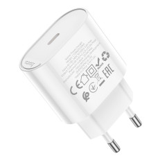 Мережевий зарядний пристрій HOCO C109A(PD20W) Fighter single port PD20W charger White