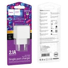 Мережевий зарядний пристрій HOCO CS11A Ocean single port charger White