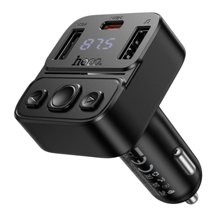 АЗП з FM-модулятором HOCO E87 Delta 35W(1A1C) car BT FM transmitter