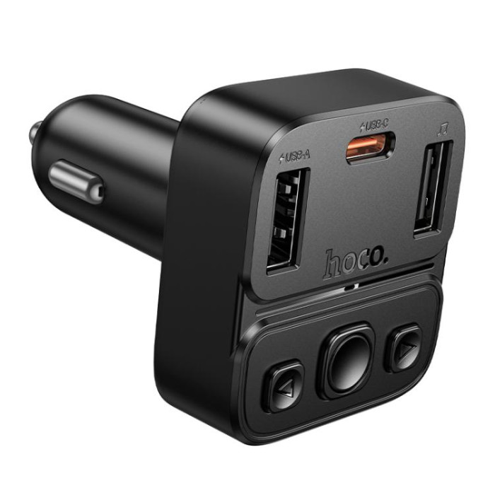 АЗП з FM-модулятором HOCO E87 Delta 35W(1A1C) car BT FM transmitter
