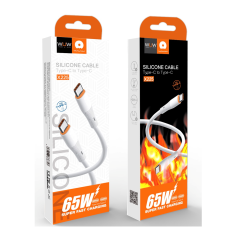 Кабель WUW-X225 Type-C to Type-C PD 65W white
