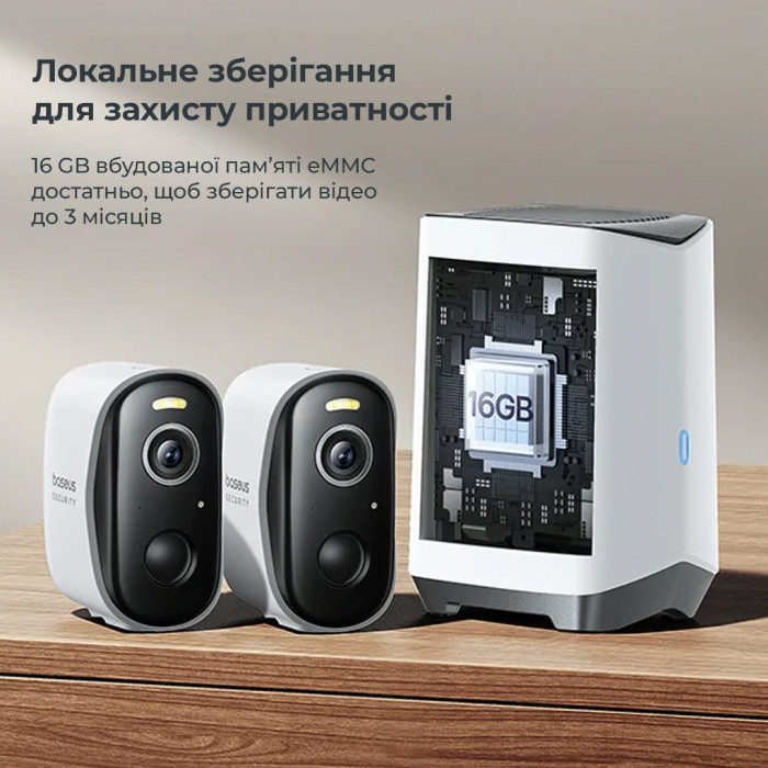 IP-камера відеоспостереження Baseus Security N1 Plus Outdoor Camera 2K 2-Cam Kit White EU