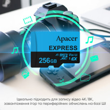 Карта пам'яті microSDXC  (UHS-1 U3) Apacer Express 128Gb class 10 V30 A1  Read/Write:810/700 MB/sec (Compatible with Nintendo Switch 2)