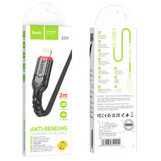Кабель Hoco X59 Victory charging data cable iP(L=2M) Black