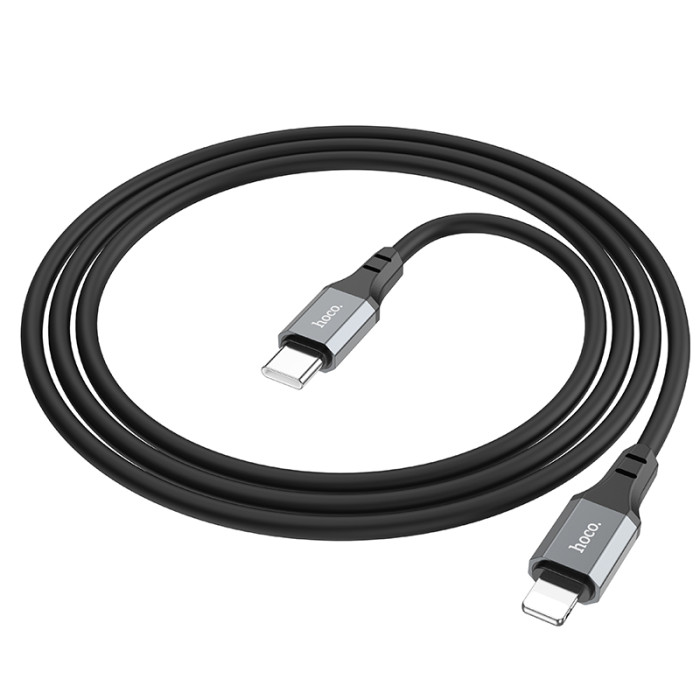 Кабель Hoco X86 iP Spear PD silicone charging data cable Black