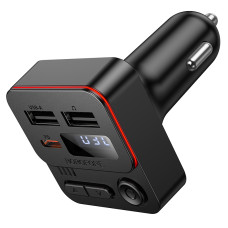 АЗП з FM-модулятором BOROFONE BC60 Hero 35W(1A1C) car BT FM transmitter Black