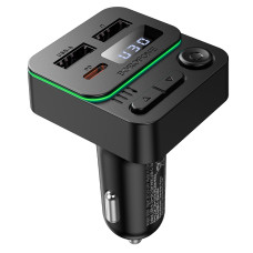 АЗП з FM-модулятором BOROFONE BC60 Hero 35W(1A1C) car BT FM transmitter Black