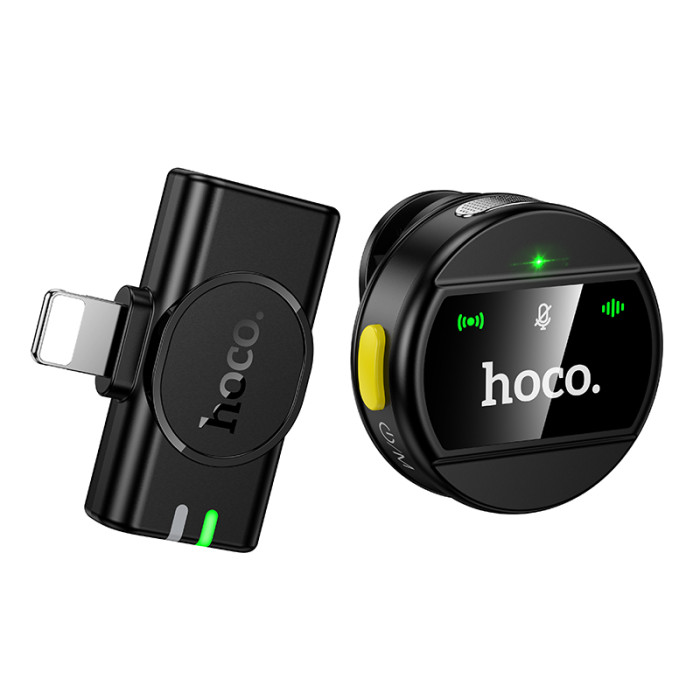 Бездротова мікрофонна система HOCO L21 Charm magnetic (Lightning) Black
