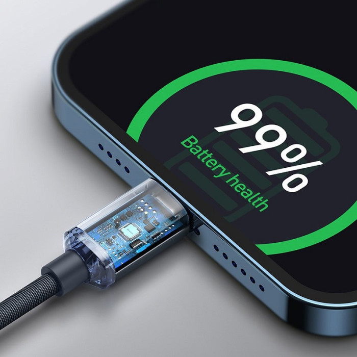 Кабель Baseus Crystal Shine Series Fast Charging Data Cable Type-C to iP 20W 2m Black