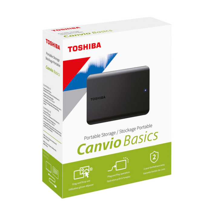 Зовнішній жорсткий диск PHD External 2.5'' Toshiba USB 3.2 Gen.1 Canvio Basics 2Tb Black
