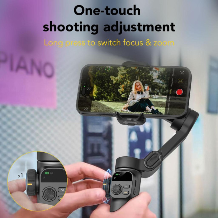 Триосьовий стабілізатор AOCHUAN Professional Gimbal Stabilizer for Smartphone Smart X2 Чорний