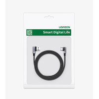 Кабель UGREEN US176 Right Angle USB-A to USB-C Cable 1m (Space Gray)