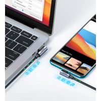 Кабель UGREEN US176 Right Angle USB-A to USB-C Cable 1m (Space Gray)