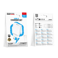 Мережевий зарядний пристрій з кабелем BOROFONE BAS71A Source single-port charger set(iP) White