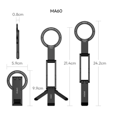 Тримач телефона Ulanzi MA60 Foldable Magnetic Phone Tripod (Black)
