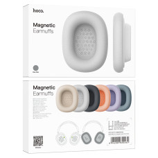Амбушури магнітні для навушників HOCO W65/W65 Plus magnetic earmuffs Silver