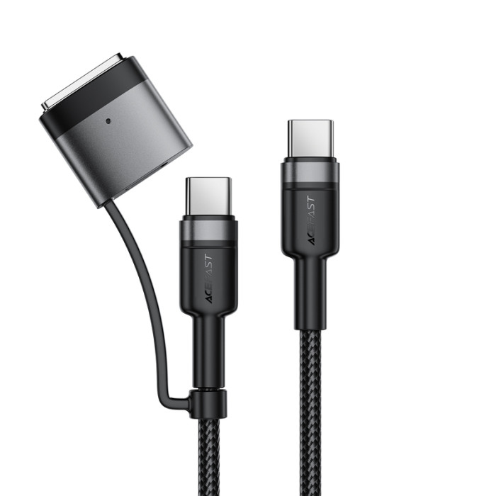 Кабель ACEFAST C22-05 USB-C to USB-C / magnetic aluminum alloy charging data cable Black