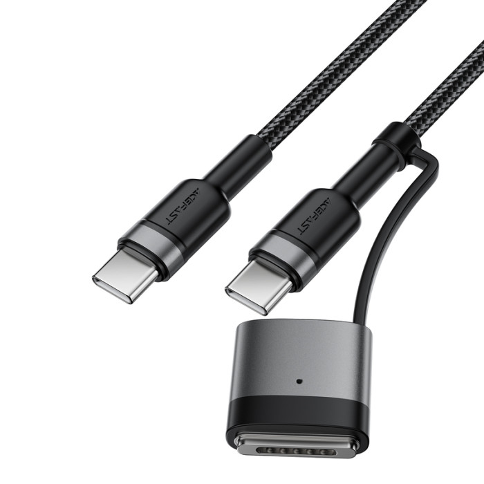 Кабель ACEFAST C22-05 USB-C to USB-C / magnetic aluminum alloy charging data cable Black