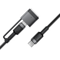 Кабель ACEFAST C22-05 USB-C to USB-C / magnetic aluminum alloy charging data cable Black