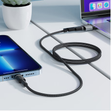 Кабель ACEFAST C22-05 USB-C to USB-C / magnetic aluminum alloy charging data cable Black