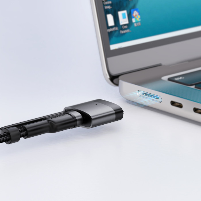 Кабель ACEFAST C22-05 USB-C to USB-C / magnetic aluminum alloy charging data cable Black