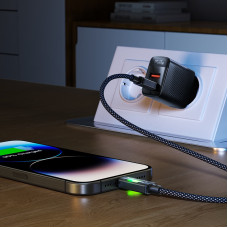 Кабель ACEFAST C21-04 USB-A to USB-C fantasy color series braided Charging data cable Black
