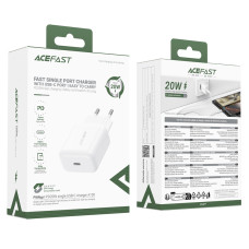 Мережевий зарядний пристрій ACEFAST A130 PD20W single USB-C charger White