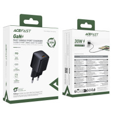 Мережевий зарядний пристрій ACEFAST A118 PD30W mini GaN USB-C fast charger