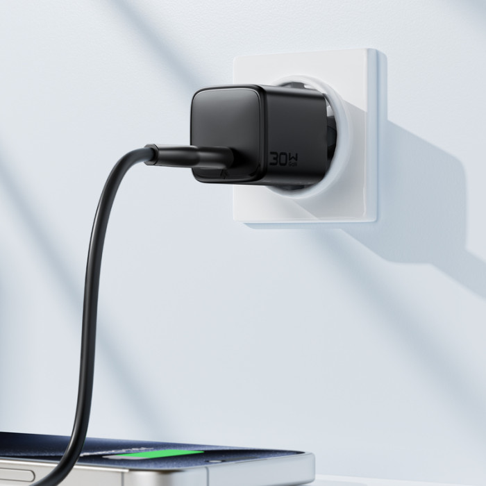Мережевий зарядний пристрій ACEFAST A118 PD30W mini GaN USB-C fast charger